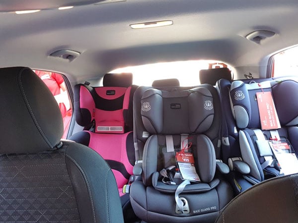 three car seats