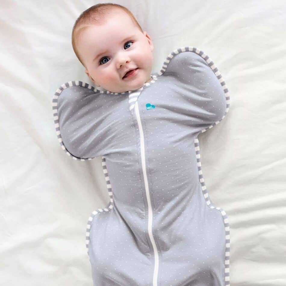 swaddle up lite grey on baby